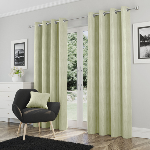 Goodwood Eyelet, Green - Ready Made Curtains - Image 3